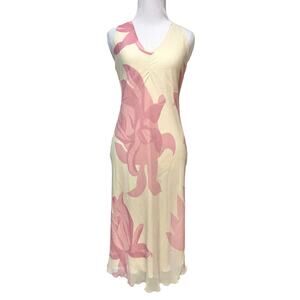 Vintage Banana Republic Womens Silk Slip Dress 4 Fairy Floral Coquette Feminine